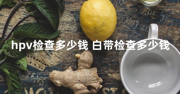 hpv检查多少钱 白带检查多少钱